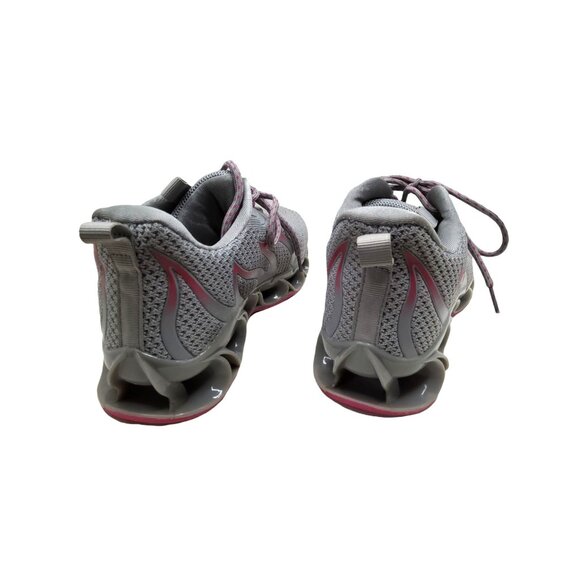 tiamou womens fabric/mesh grey and pink cushioned running shoes. size 10m - Picture 4 of 6